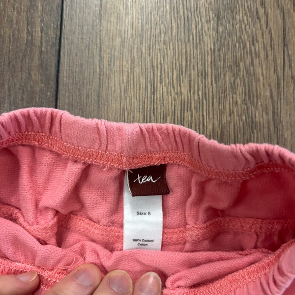 Tea Collection Pink Cotton Pull On Shorts, Size 8 - Picture 3 of 5